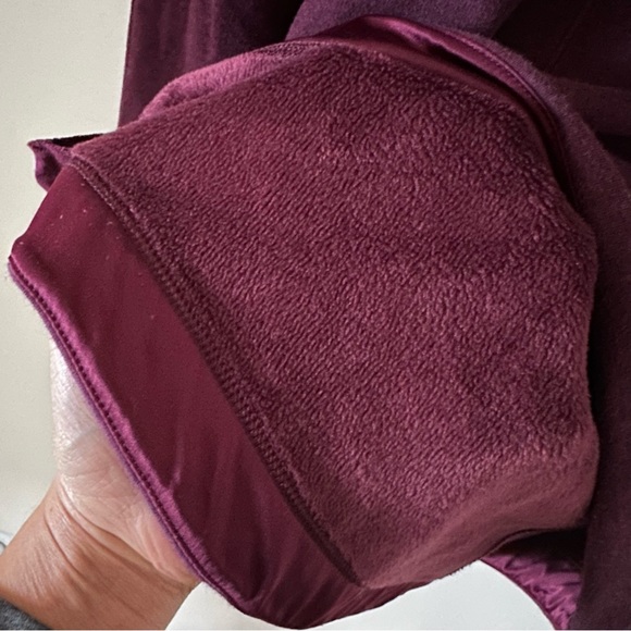 Athleta Cozy Karma Funnel Neck Sweatshirt, Spiced Cabernet Heather. Medium. - Picture 7 of 10